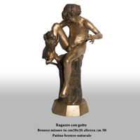 Ragazzo con gatto (cod.0023DG)